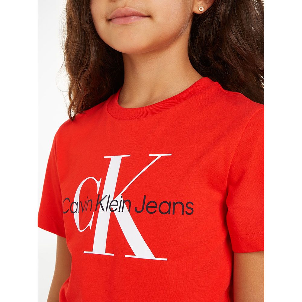 Calvin Klein - Ck Monogram Short Sleeves T-Shirt - Red