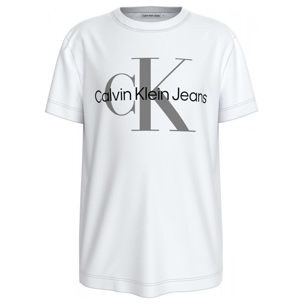 Calvin Klein - Ck Monogram Short Sleeves T-Shirt - White