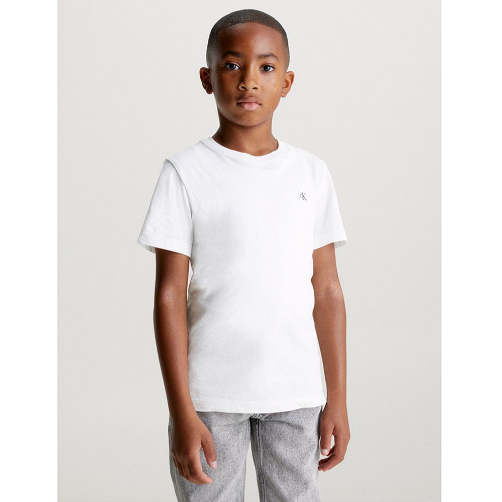 Calvin Klein - Monogram Mini Badge T-Shirt - White