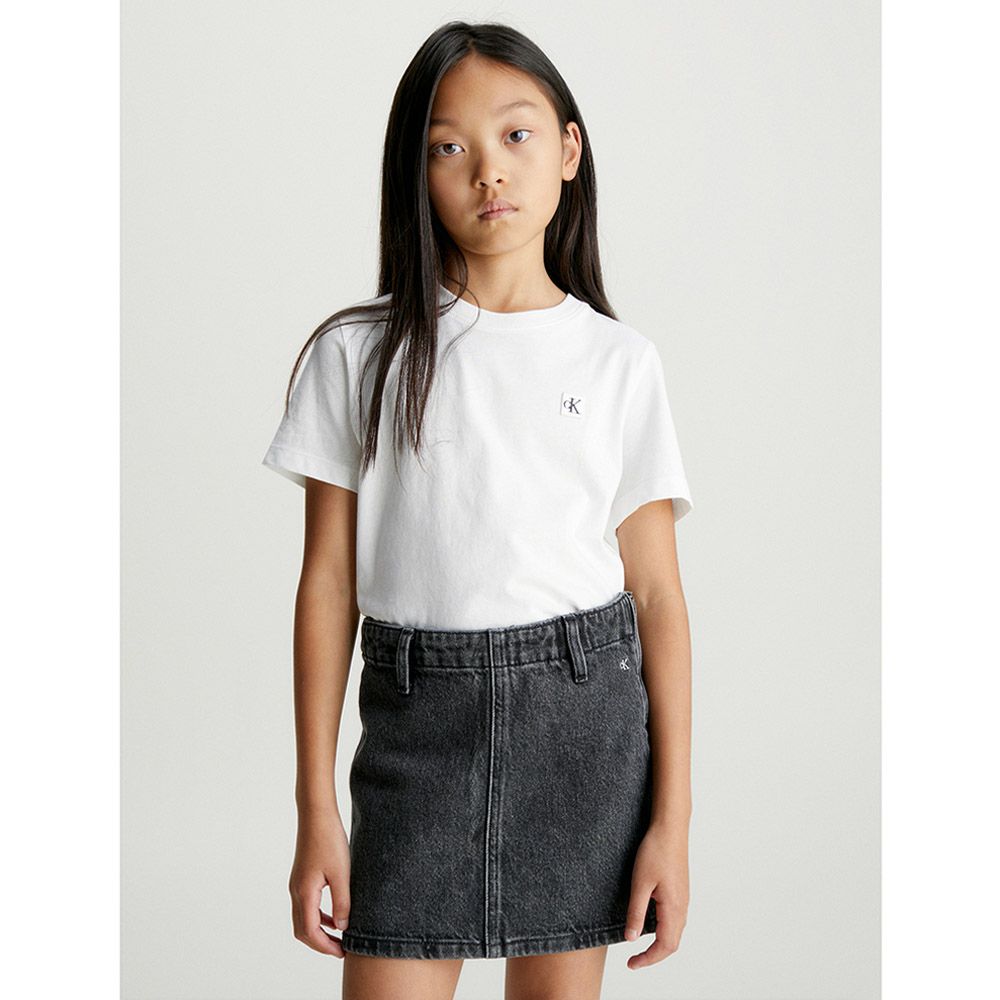 Calvin Klein - Monogram Mini Badge T-Shirt - White