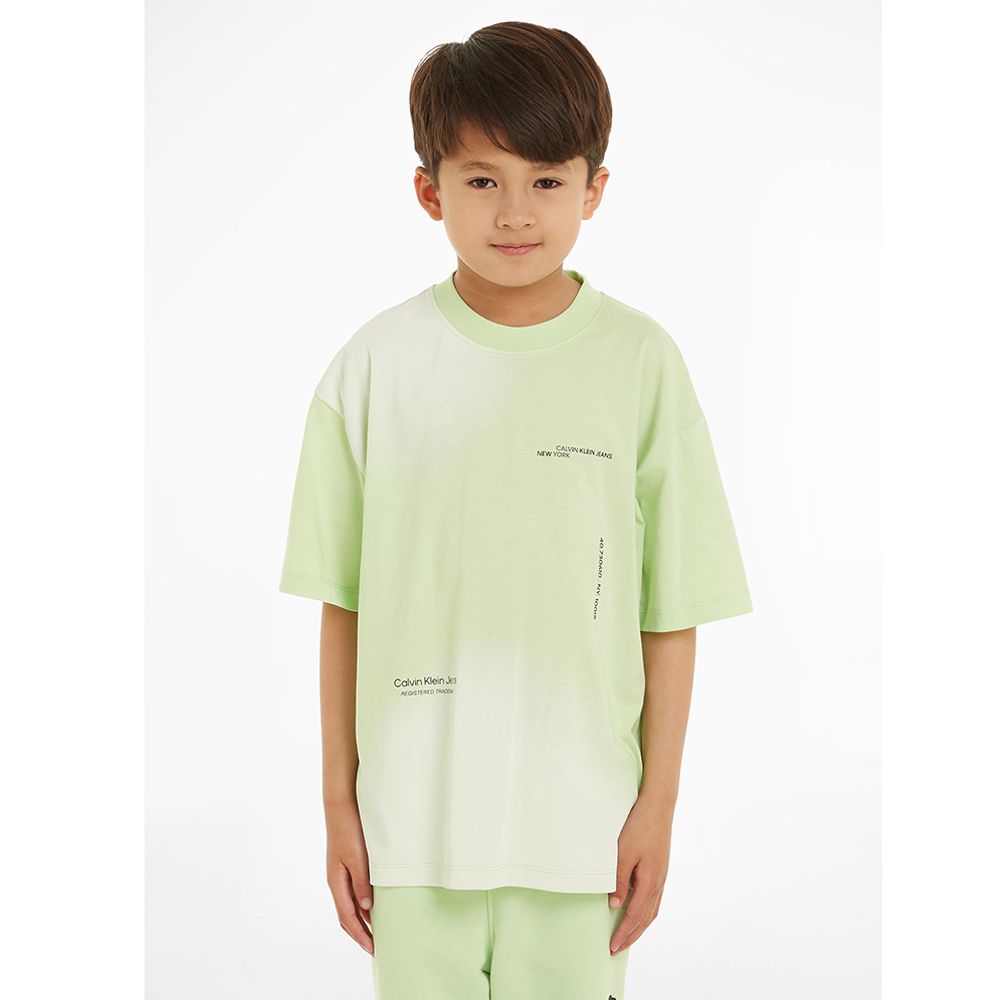 Calvin Klein - Spray Aop Short Sleeve T-Shirt - Green