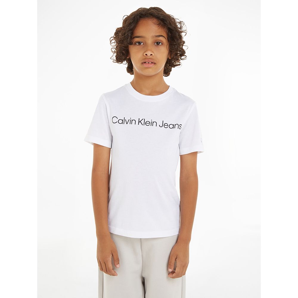 Calvin Klein - Logo Design Short Sleeves T-Shirt - White