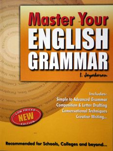 كتاب عن قواعد الإنجليزية بعنوان Master Your English Grammar