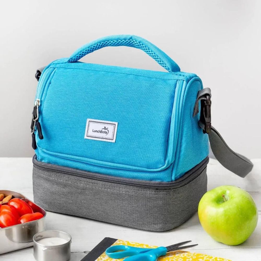 Lunchbots - Duplex Insulated Lunch Bag - Aqua