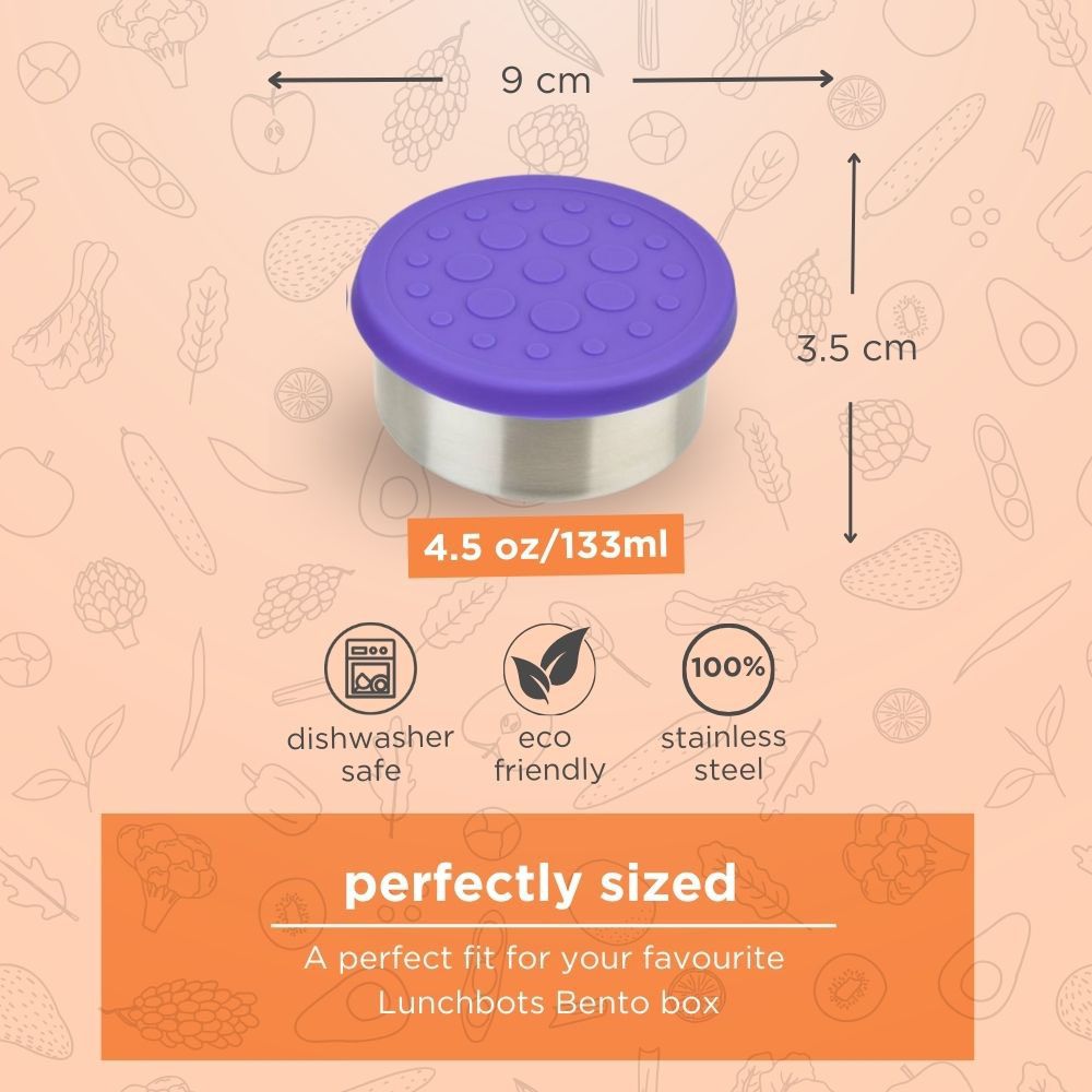 Lunchbots - Dips Pots - 130ml - 2pcs - Purple