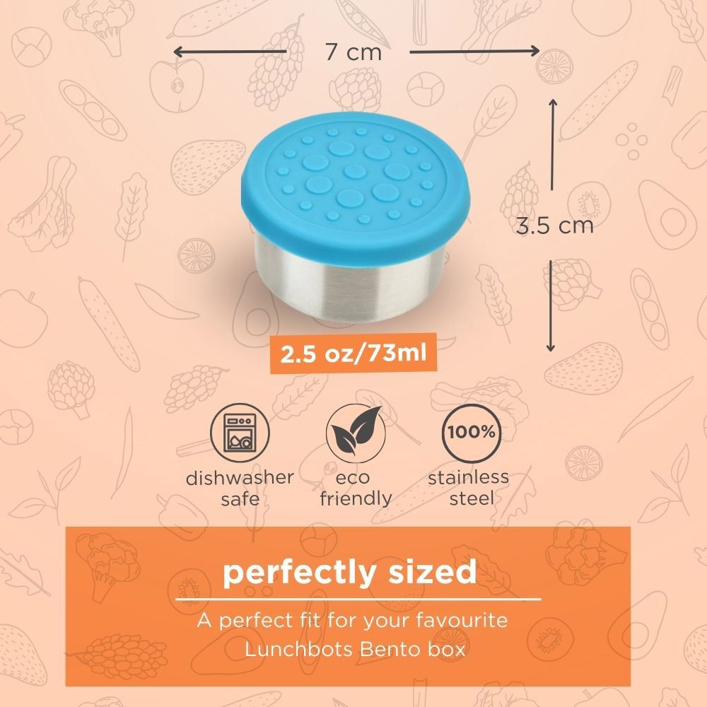 Lunchbots - Dips Pots - 75ml - 2pcs - Aqua