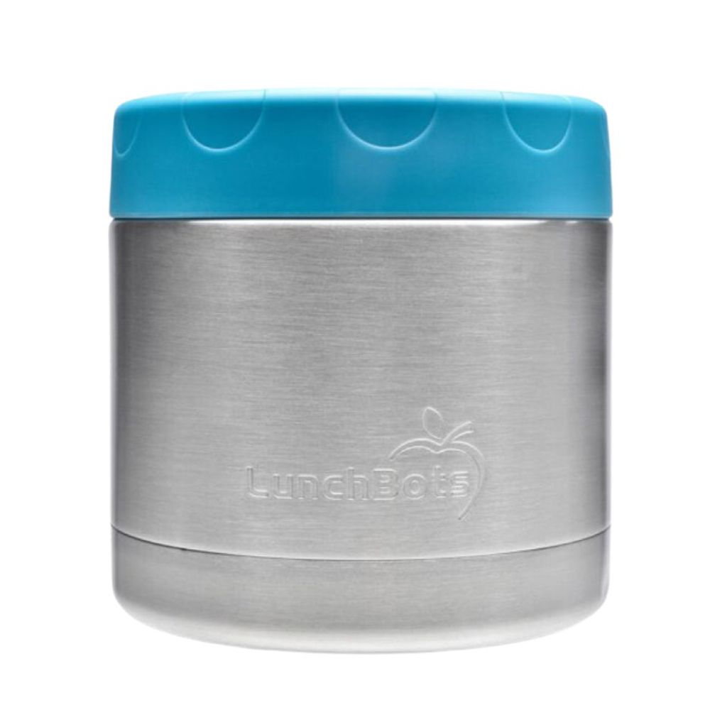 Lunchbots - Wide Thermal Food Jar - Stainless Steel - 470ml - Aqua