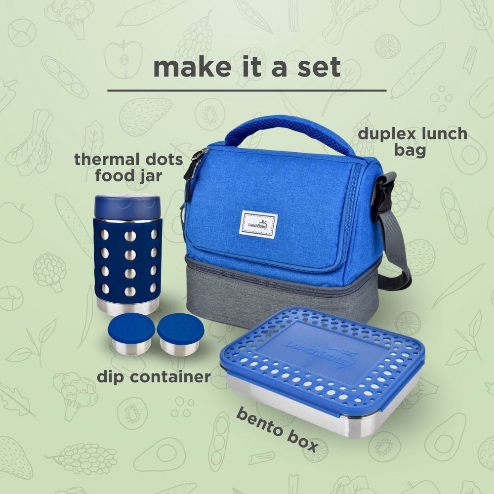 Lunchbots - Trio Bento Stainless Steel Lunchbox - 940ml - Aqua