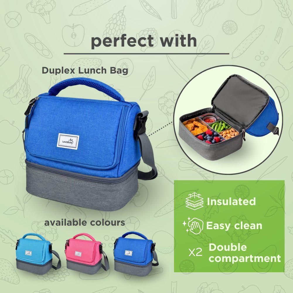 Lunchbots - Trio Bento Stainless Steel Lunchbox - 940ml - Aqua