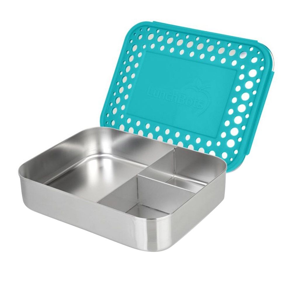 Lunchbots - Trio Bento Stainless Steel Lunchbox - 940ml - Aqua