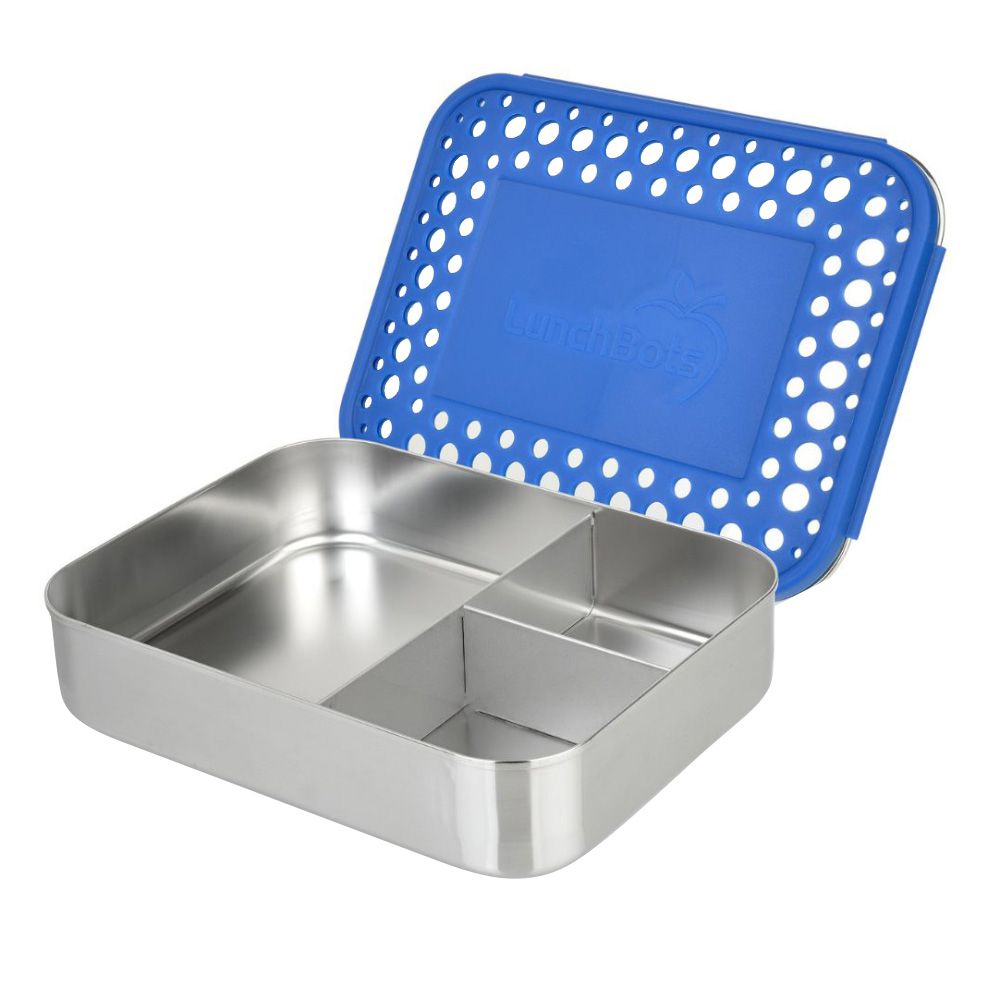 Lunchbots - Trio Bento Stainless Steel Lunchbox - 940ml - Blue