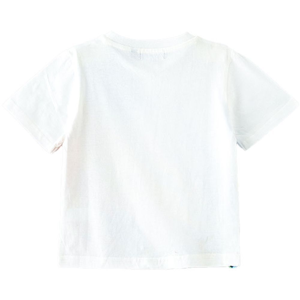 Jam - Boy's Knit T-Shirt With Print - White