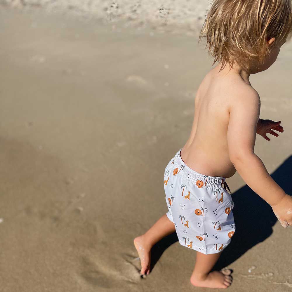 Swim Essentials - Jungle Swim Shorts - White/Green