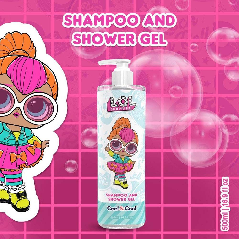 Cool & Cool - LOL Surprise Neon QT Kids Shampoo And Shower Gel - 500ml