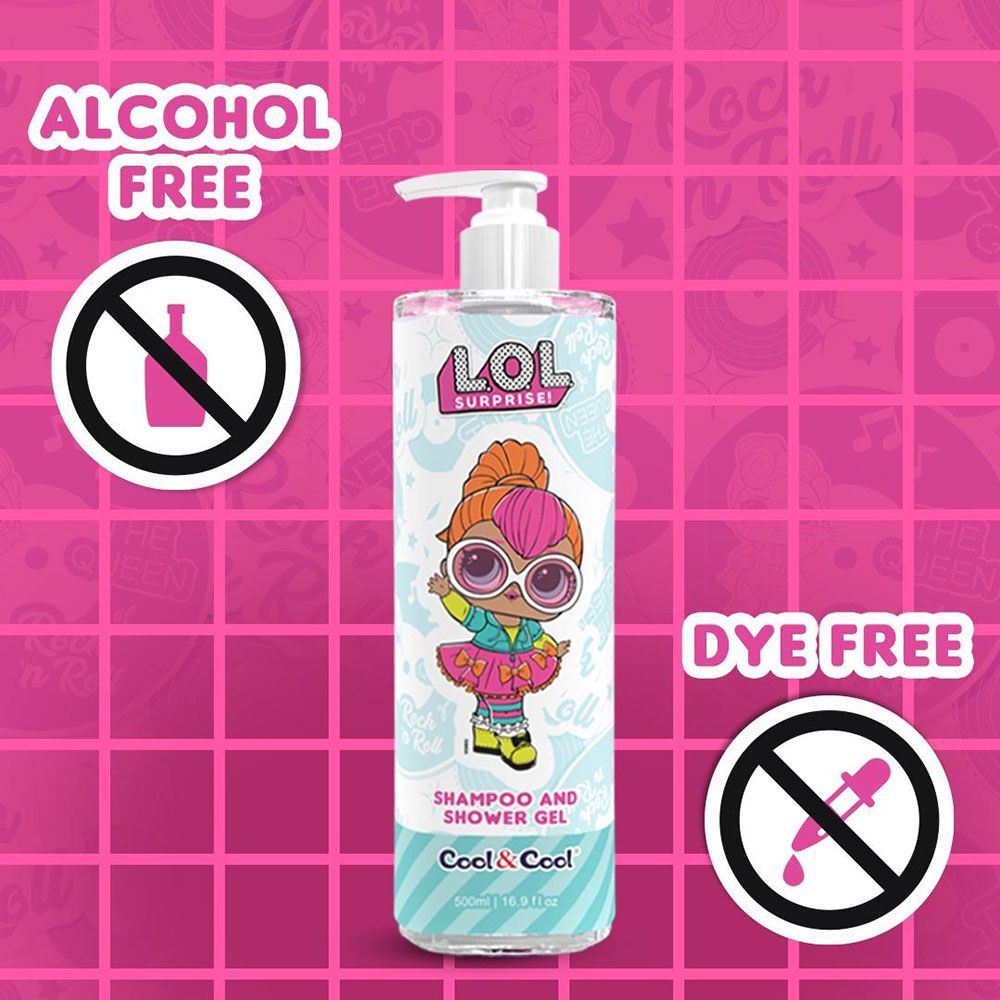 Cool & Cool - LOL Surprise Neon QT Kids Shampoo And Shower Gel - 500ml