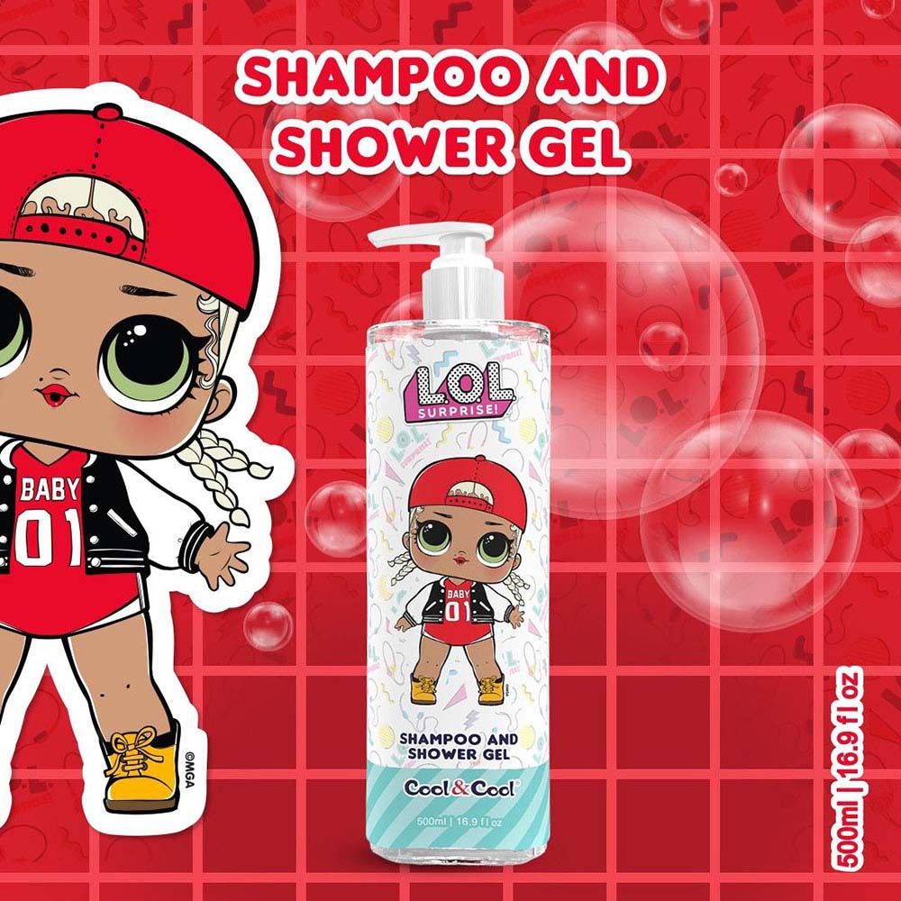 Cool & Cool - LOL Surprise MC Swag Kids Shampoo And Shower Gel - 500ml