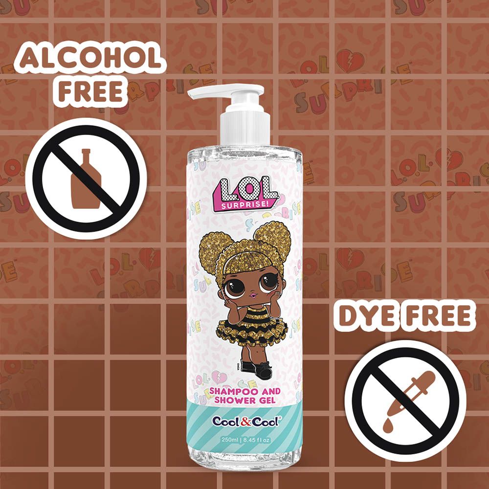 Cool & Cool - LOL Surprise Queen Bee Kids Shampoo And Shower Gel - 250ml