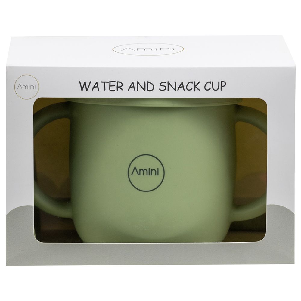 A'ish Home - Silicone Water & Snack Cup - Olive Green - 230 ml