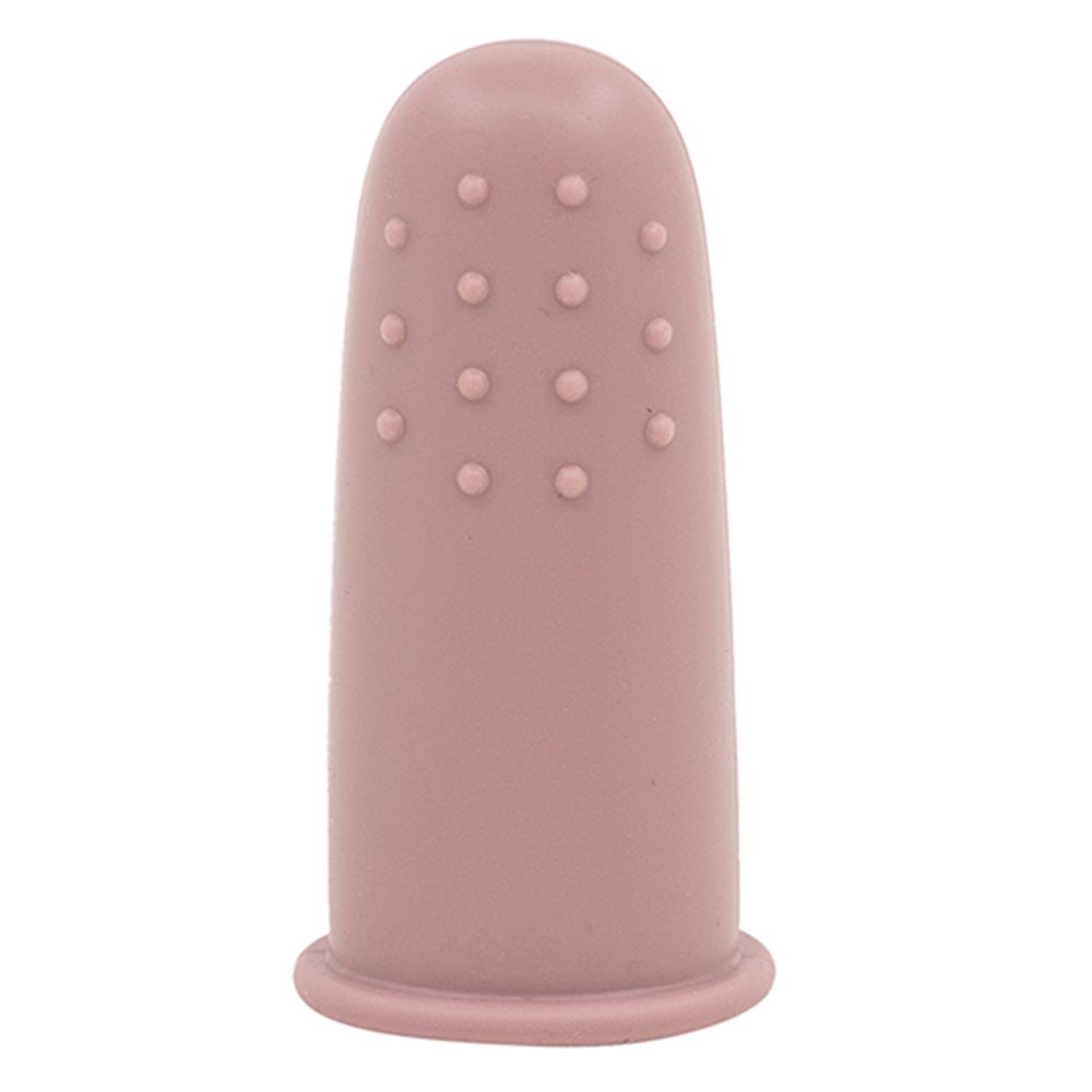 A'ish Home - Silicone Finger Toothbrush - Dark Pink