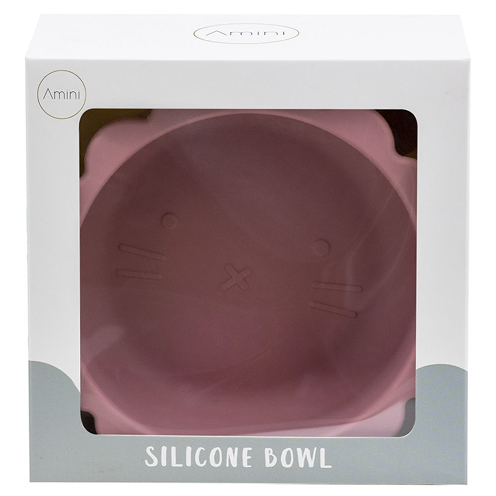 A'ish Home - Baby Lion Suction Bowl w/ Spoon & Fork - Pink