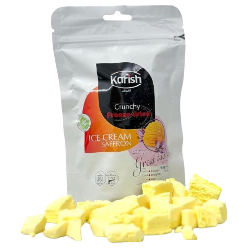 Karish - Crunchy Freeze Dried Saffron Ice Cream - 45 g