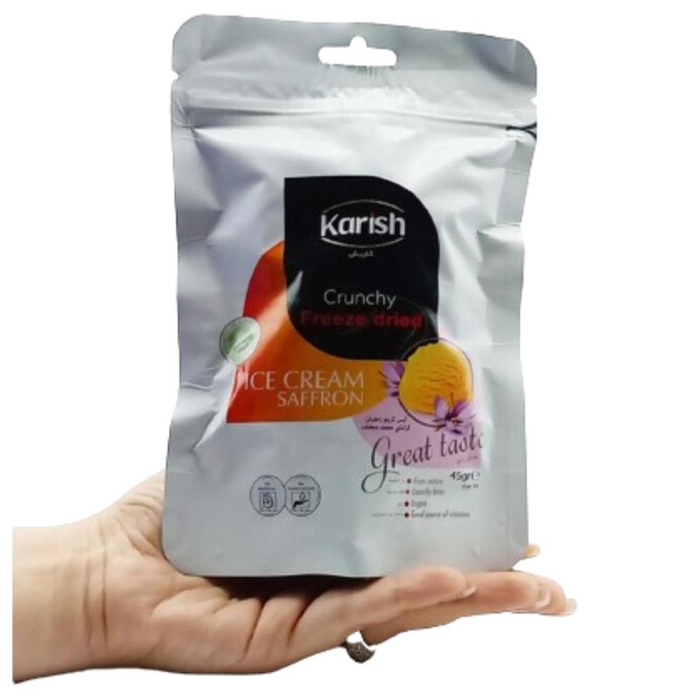 Karish - Crunchy Freeze Dried Saffron Ice Cream - 45 g