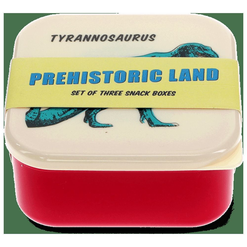 Rex London - Prehistoric Land Snack Boxes Pack of 3 - Red