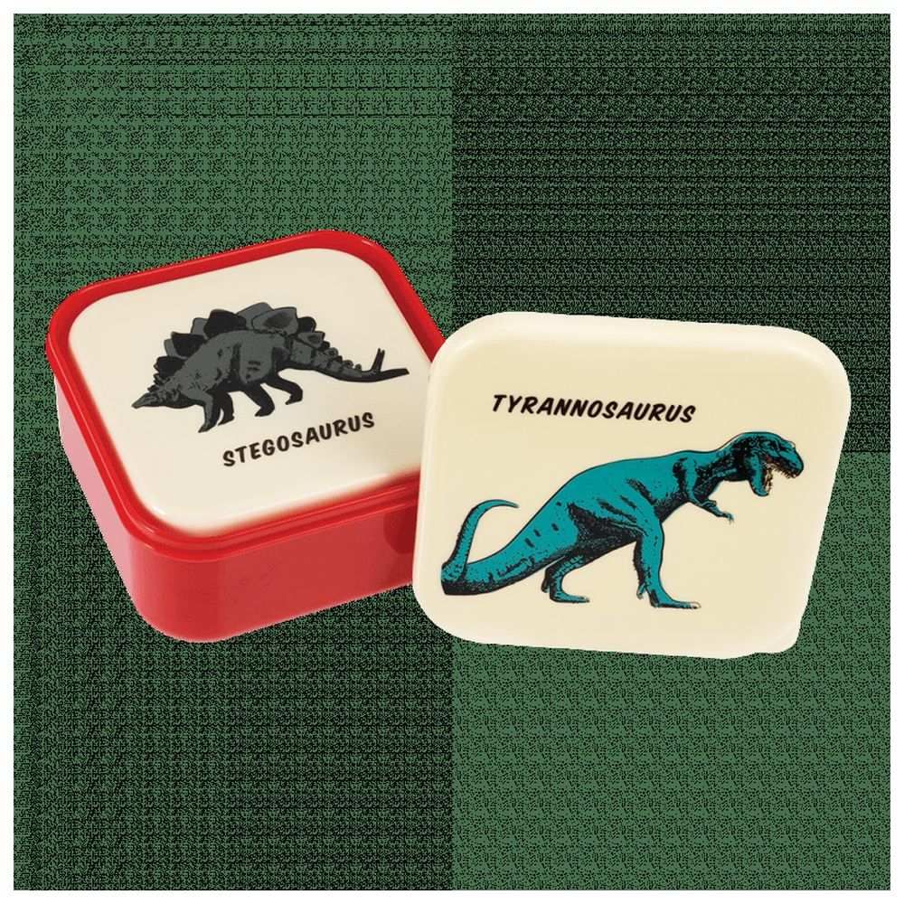 Rex London - Prehistoric Land Snack Boxes Pack of 3 - Red