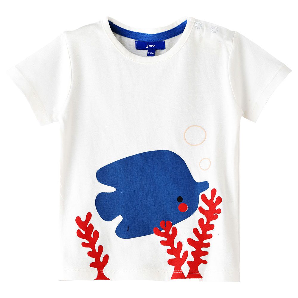 Jam - Boy's Spring Short-Sleeve Cotton Tee - White