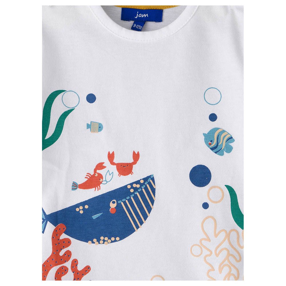 Jam - Boy's Spring And Summer Short-Sleeve Cotton T-Shirt - White