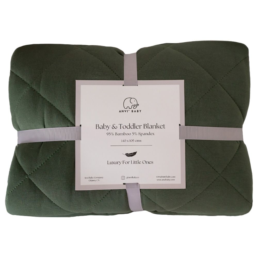 Anvi Baby - Organic Bamboo Baby And Toddler Blanket - Green