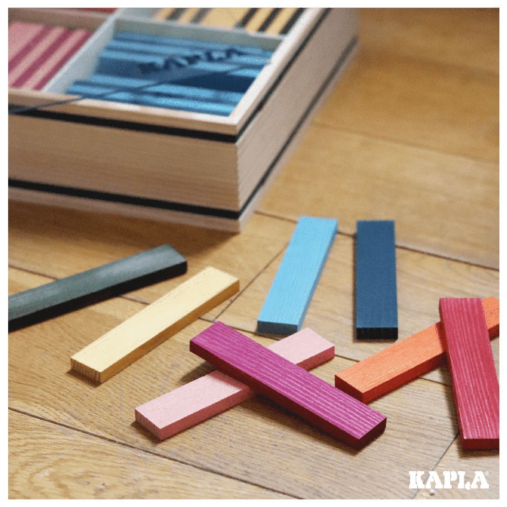 Kapla - Octocolor Case Wooden Planks - 100pcs