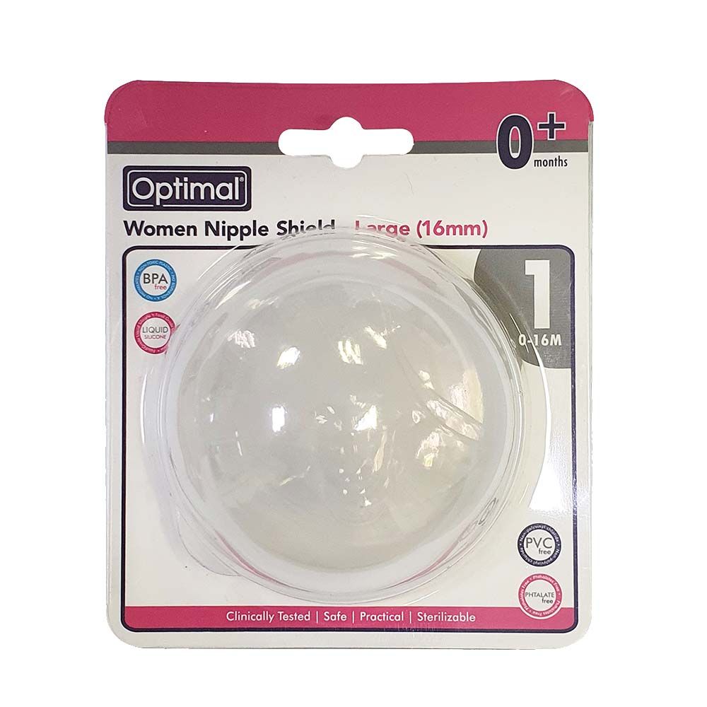 Optimal - Women Nipple Shield - Clear - Large - 16 mm