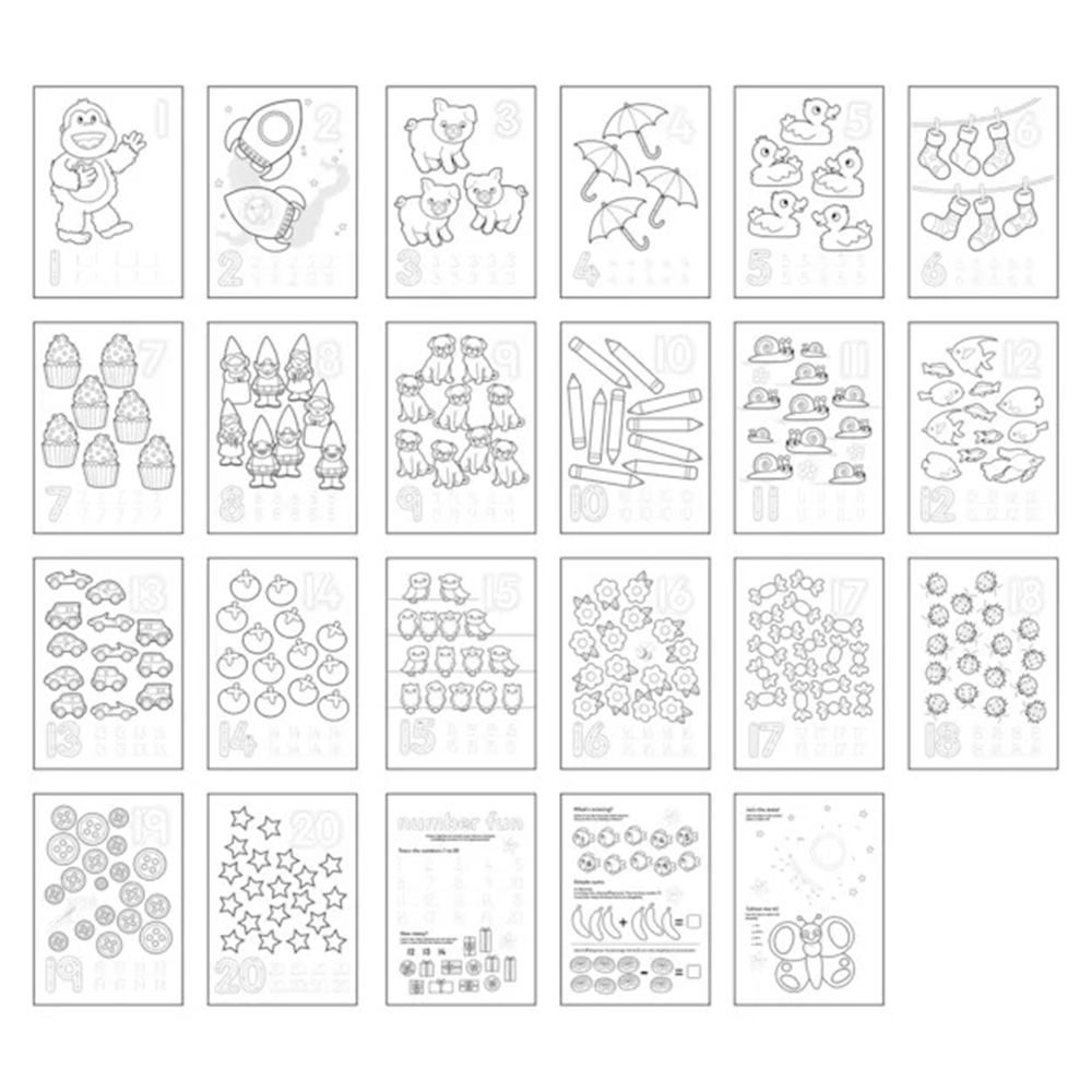 Orchard - 1-20 Sticker Colouring Book