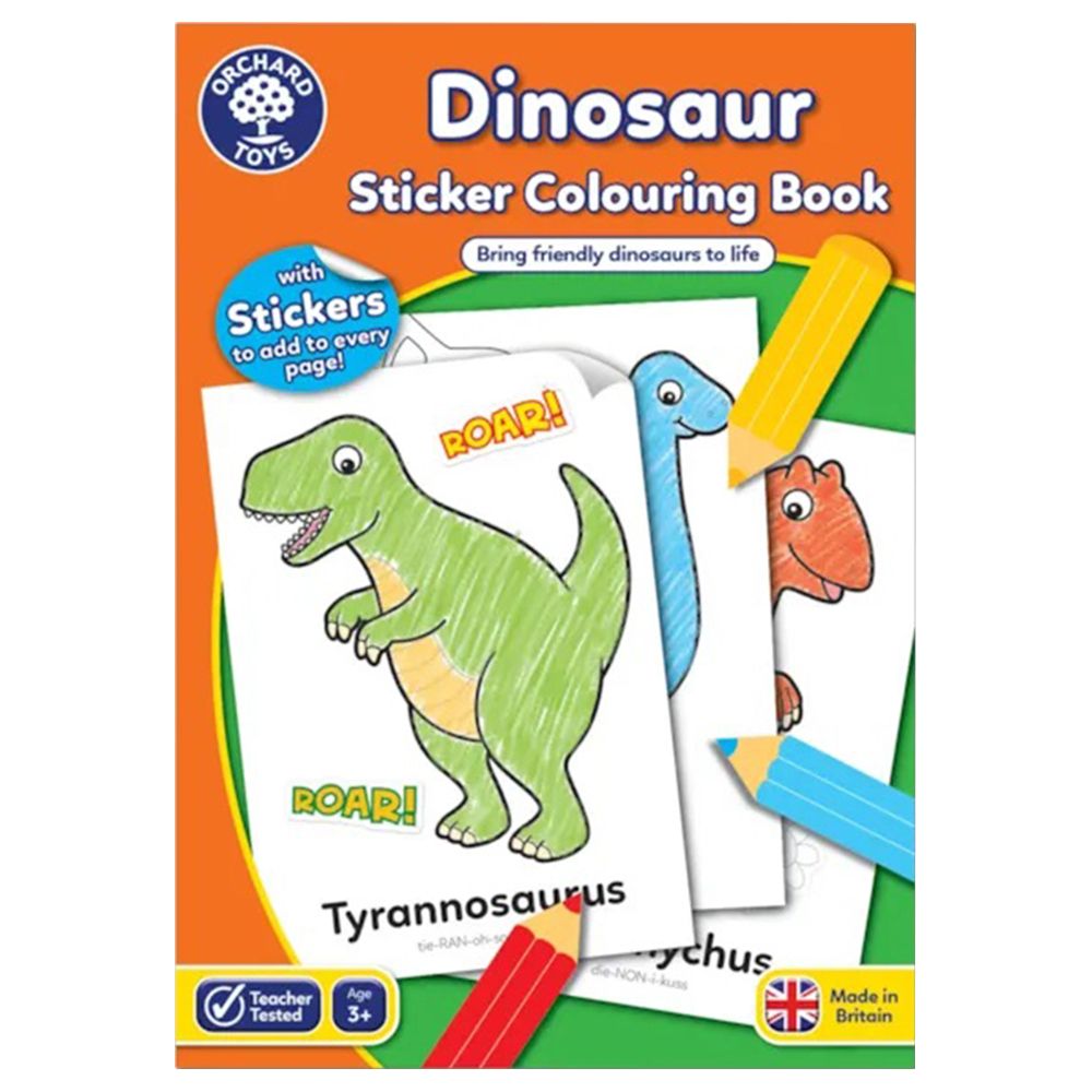 Orchard - Dinosaurs Sticker Colouring Book