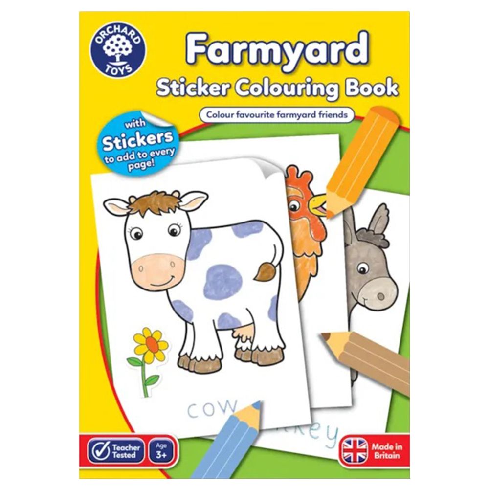 أوركارد - كتاب تلوين وملصقات Farmyard