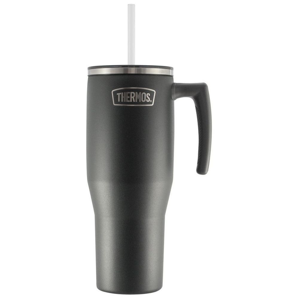 Thermos - Vacuum Insulated Mug With Straw - Grey - 1.1 L