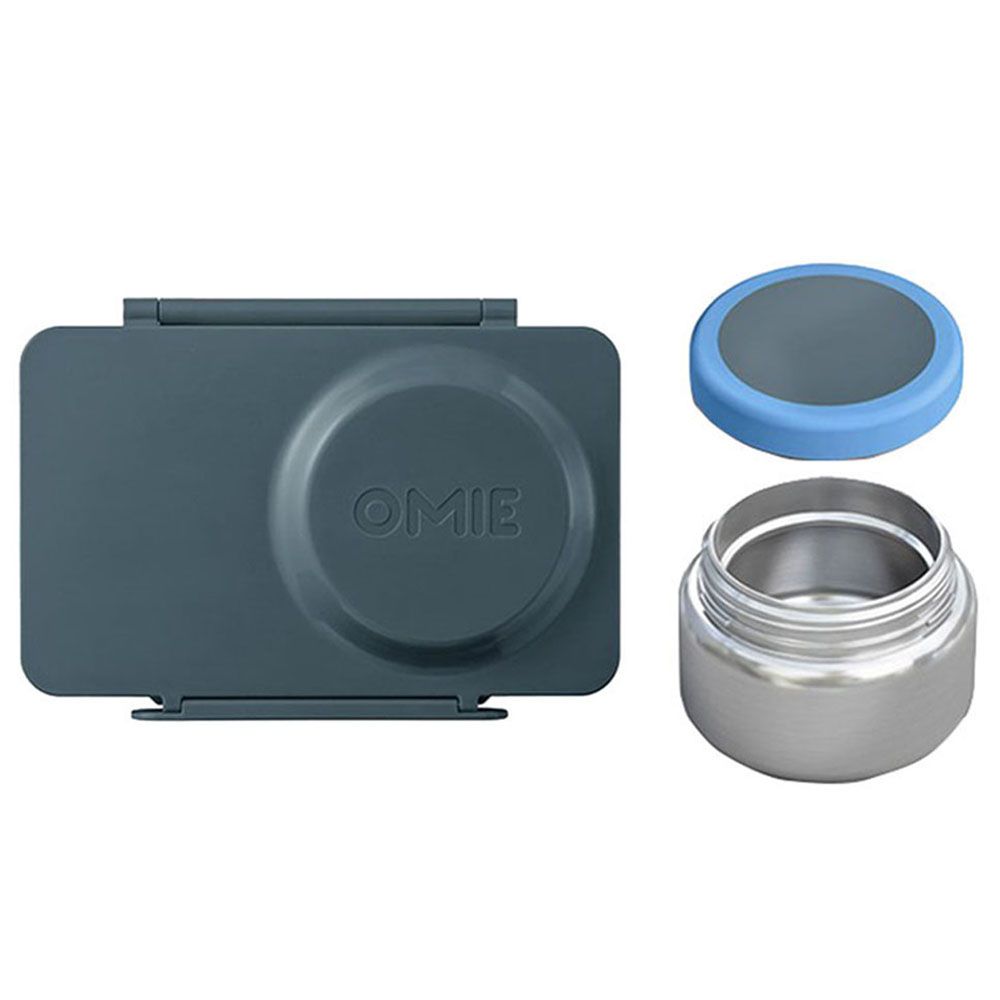 OmieBox - OmieLife Up Bento Box With Thermos And Ice Pack - Graphite