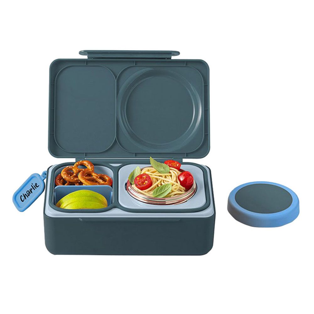 OmieBox - OmieLife Up Bento Box With Thermos And Ice Pack - Graphite