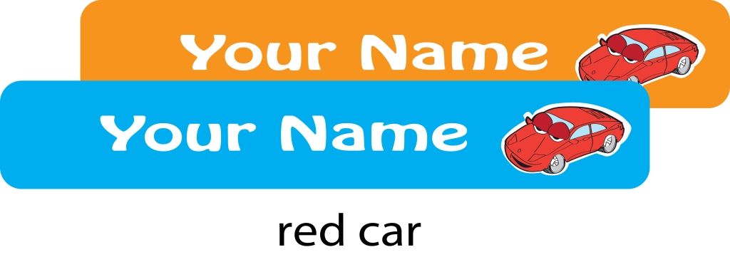 Ladybug - School Labels Red Car - Pack of 131