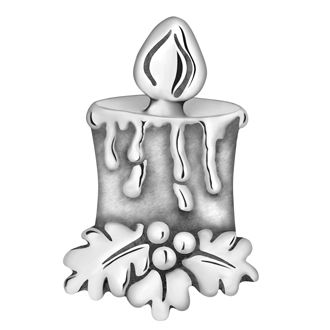 Lovelinks Christmas candle in silver