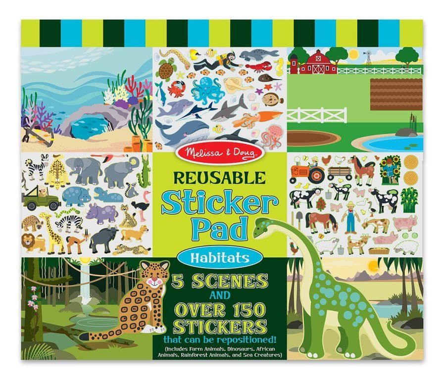 Melissa & Doug Reusable Sticker Pad - Habitats