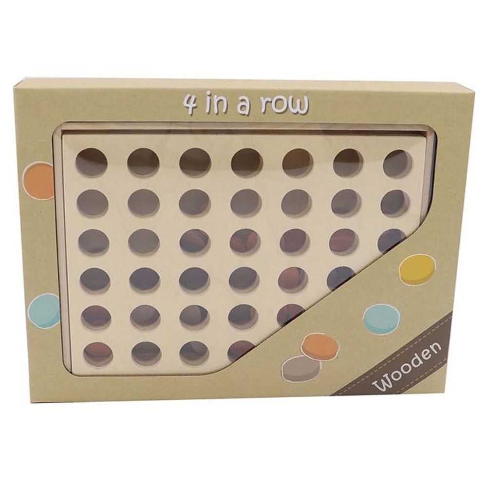 Andreu Toys - Wooden 4 In A Row Game 1pc - Color May Vary