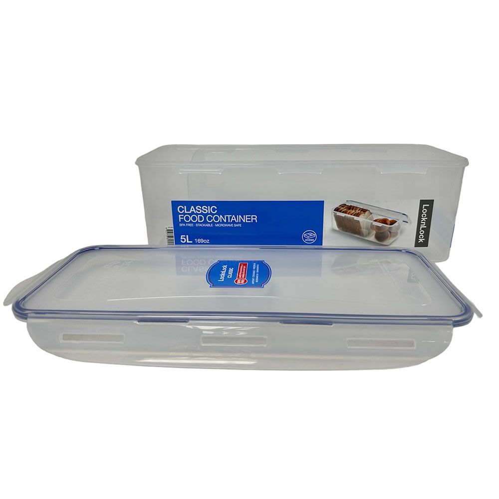 Lock&Lock - Rectangular Food Container With Divider - Blue - 5 L