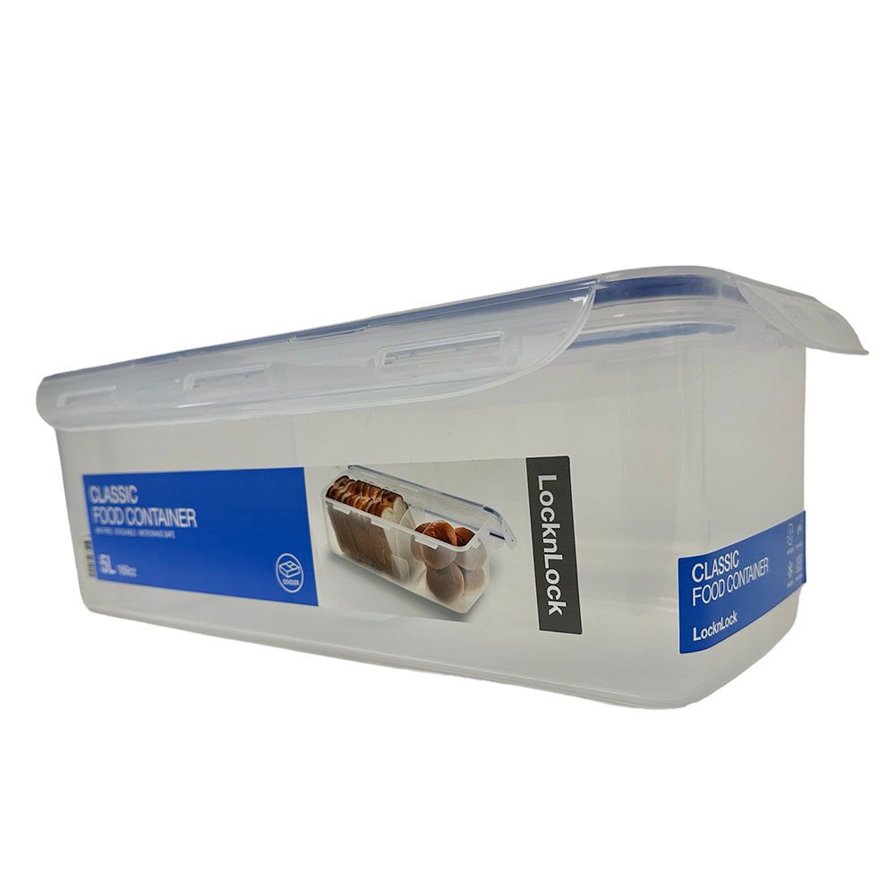 Lock&Lock - Rectangular Food Container With Divider - Blue - 5 L