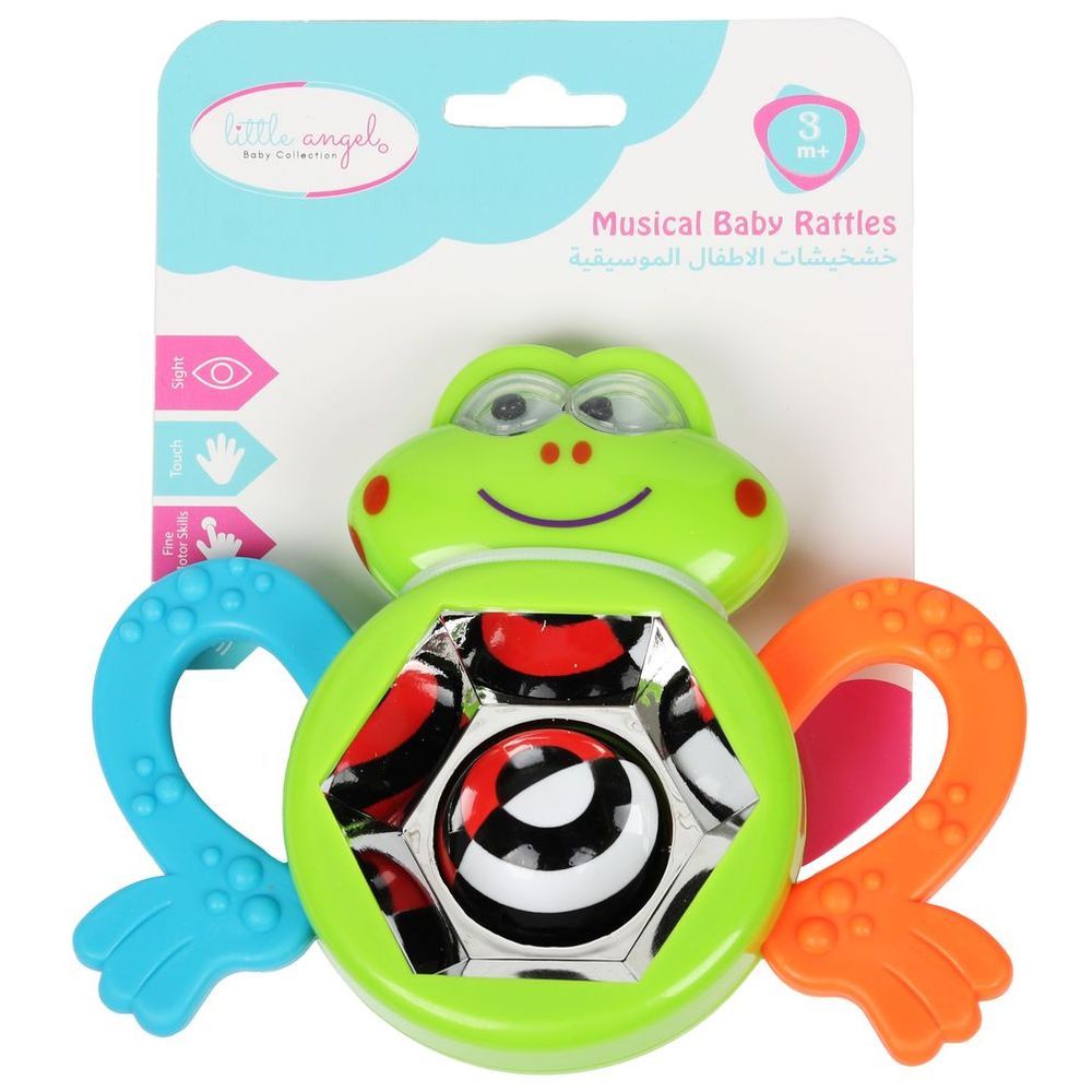 Little Angel - Baby Silly Groovy Frog Rattle & Teether Toy