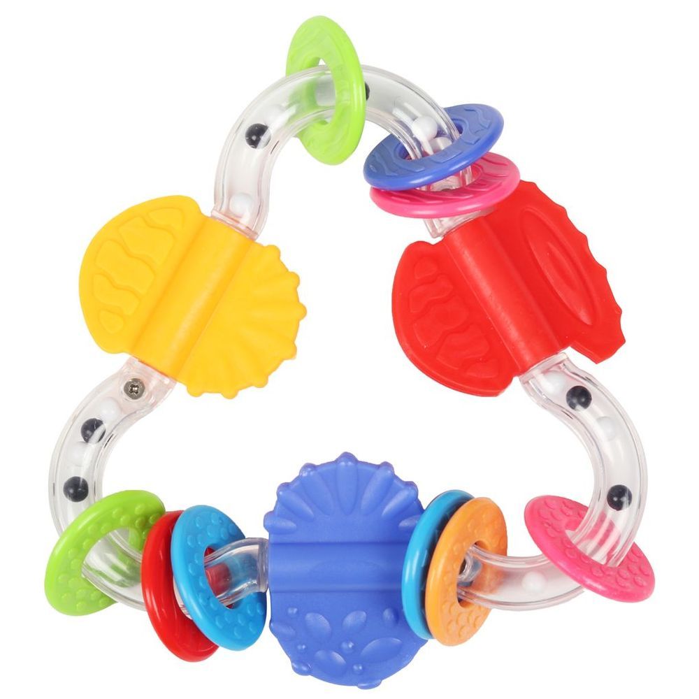 Little Angel - Baby Triangle Rattle Teether & Clacker Toy