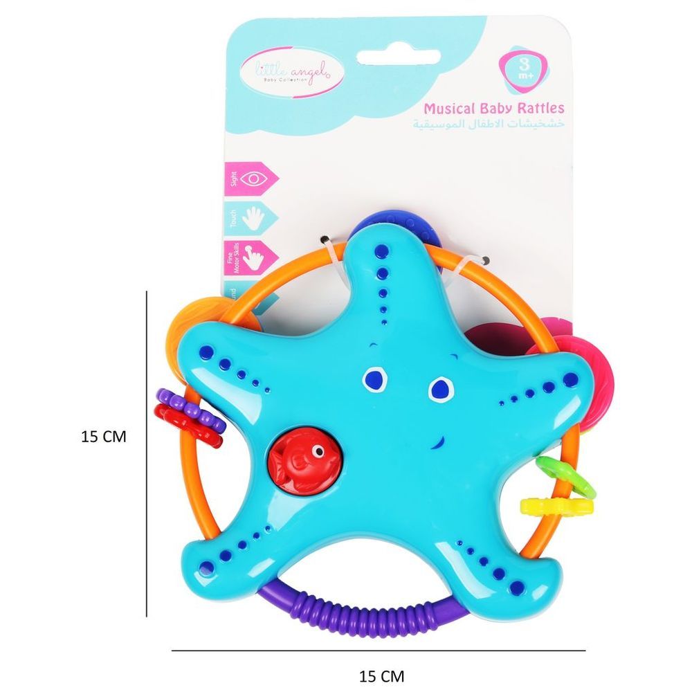 Little Angel - Baby Starfish Rattle Shaker Toy - Blue