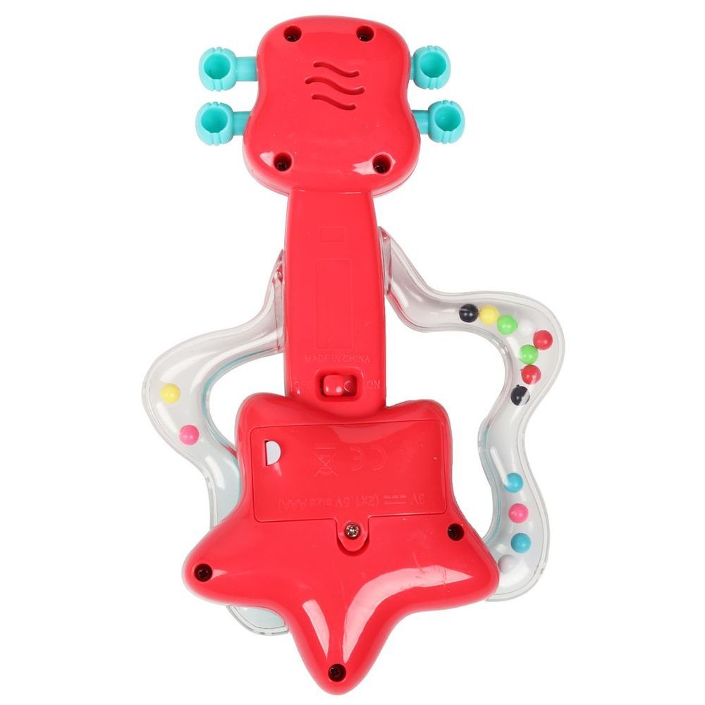 Little Angel - Baby Musical Rockstar Guitar Rattle Shaker Toy 1pc - Color May Vary