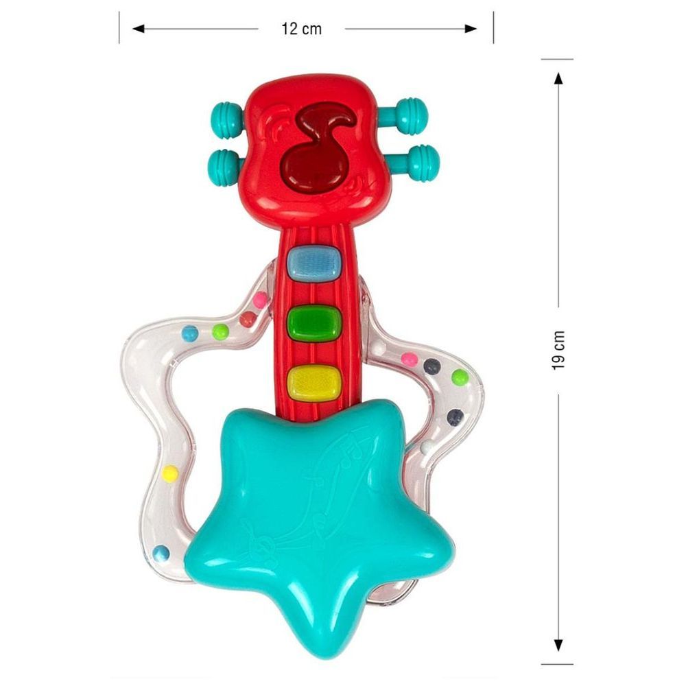 Little Angel - Baby Musical Rockstar Guitar Rattle Shaker Toy 1pc - Color May Vary